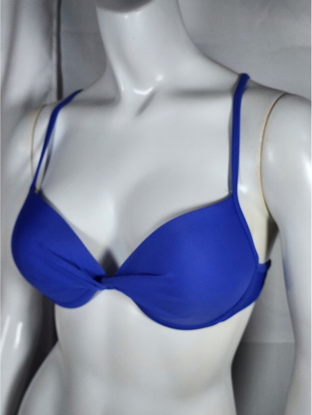 California Sunshine Blue Push Up Bikini Top with Strappy Back Detail Size S